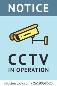 CCTV banner, video surveillance poster, security camera icon, vector illustration