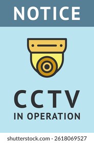 CCTV banner, video surveillance poster, security camera icon, vector illustration