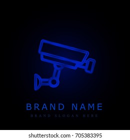 Cctv blue chromium metallic logo