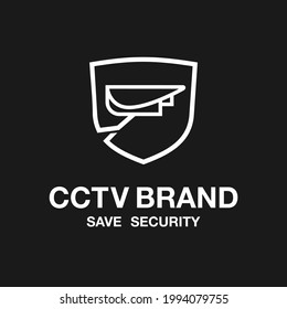 cctv brand logo design line vector