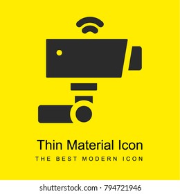 Cctv bright yellow material minimal icon or logo design