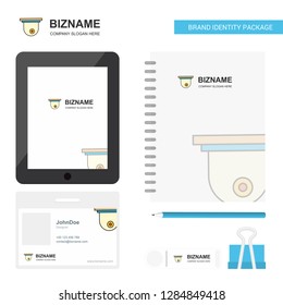 Cctv Business Logo, Tab App, Diary PVC Employee Card and USB Brand Stationary Package Design Vector Template