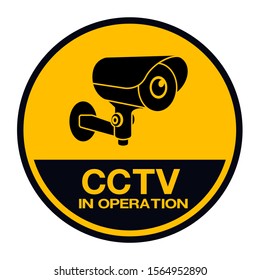 CCTV Camera. Black Video surveillance sign.vector isolated