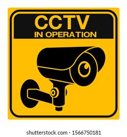 CCTV Camera. Black Video surveillance sign.vector isolated