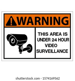 CCTV Camera. Black Video surveillance sign.vector isolated