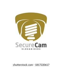 CCTV-Kamera mit Logo-Design, Vektorvorlage, Concept-Symbol, Symbol