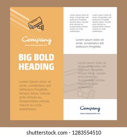 CCTV camera Business Company Poster Template. with place for text and images. vector background