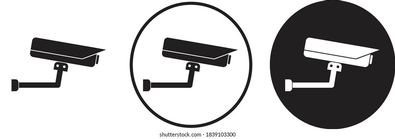  cctv Camera Closed circuit icon symbol sign vector