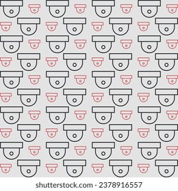 CCTV Camera design colorful repeating elements seamless pattern vector illustration background