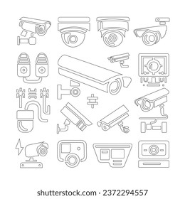 CCTV camera is drawn on a white backdrop, set