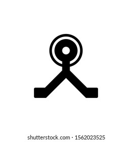 cctv camera glyph icon black and white