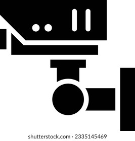 Icono De Glifo De Cámara Cctv - Icono Único, Vector