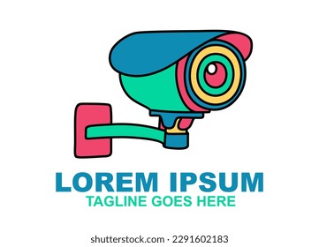 Cctv Camera Home Security Device logo Icons Vector. Security And Protect Illustrations