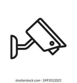 CCTV-Kamerasymbol Schwarzes Line-Art-Vektorgrafik-Logo