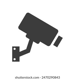 CCTV Camera Icon Black and White Vector Graphic