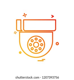 CCTV camera icon design vector