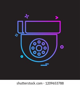 CCTV camera icon design vector