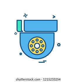 CCTV camera icon design vector