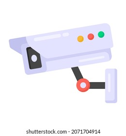 Cctv camera icon flat design