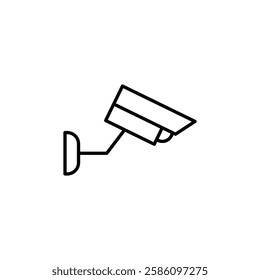 CCTV camera icon Flat fill set collection
