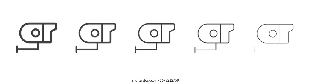 Ícone de câmera CCTV Símbolo de ilustração de gráficos de linha