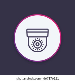 cctv camera icon in line style