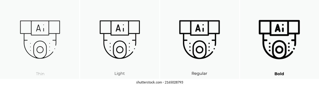 cctv camera icon. Linear style sign isolated on white background. Vector illustration.