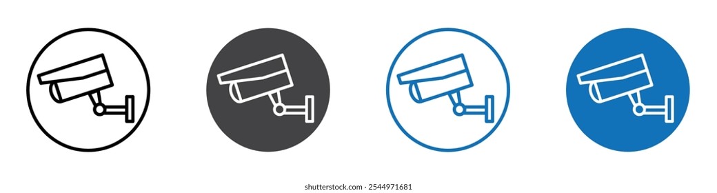 Cctv camera icon Logo sign in thin line outline