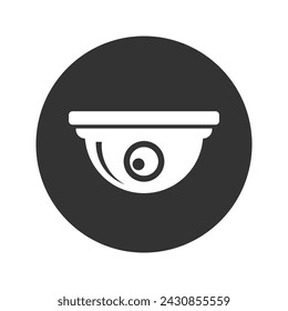 Icono de la cámara CCTV en el signo de vector de estilo plano moderno