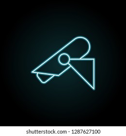 CCTV camera icon in neon style. Simple thin line, outline vector of Amusement set icons for UI and UX, website or mobile application