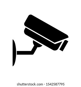 CCTV camera icon on white background, vector illustration