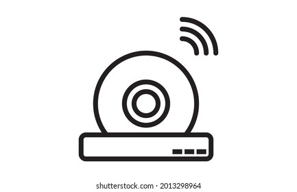 cctv camera icon. Outline home security camera vector icon for web design isolated on white background
