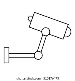 CCTV camera icon. Outline illustration of CCTV camera vector icon for web