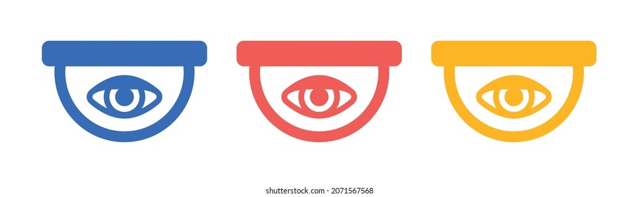 Cctv camera icon set. Security system vector illustration