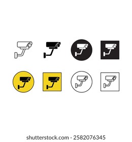 CCTV Camera Icon Set Vector Design.