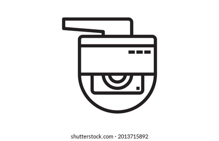 Icono de cámara Cctv. Ilustración vectorial de cámara de vigilancia aislada en blanco. Diseño de estilo glifo de cámara de seguridad, diseñado para web y aplicación. Eps 10
