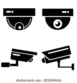 
imagen vectorial de icono de cámara cctv fondo blanco