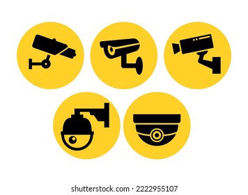 CCTV-Kamera-Symbol, Vektorgrafik-Videozeichen. Symbol Silhouette-Sicherheitssystem cctv Symbol Logo