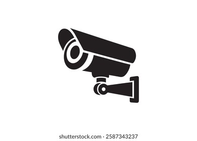 CCTV camera icon vector silhouette isolated in white background