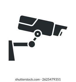 ícones de câmera cctv isolados no fundo branco. Design de estilo plano
