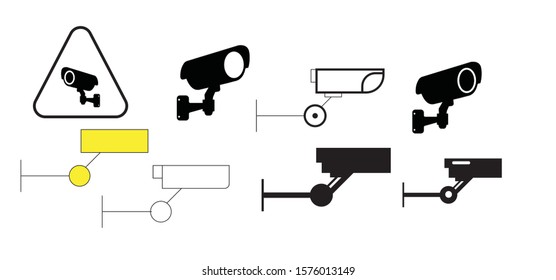 CCTV Camera icons surveillance sign,vector