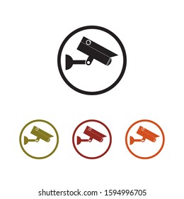 CCTV camera illustration template design logo and symbol vector