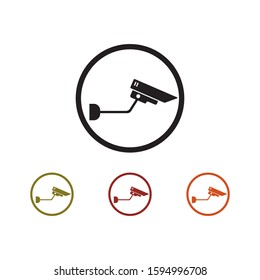 CCTV camera illustration template design logo and symbol vector