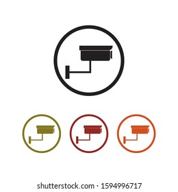 CCTV camera illustration template design logo and symbol vector