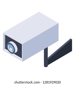 Cctv Camera, Isometric Vector Icon