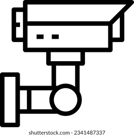 Icono De Línea De Cámara Cctv - Icono Único, Vector