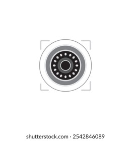 cctv camera logo icon design technology vector illustration