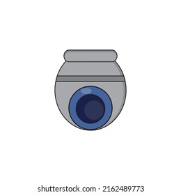 Cámara Cctv con diseño de fondo blanco