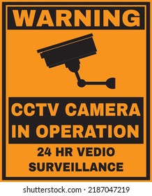 CÁMARA CCTV EN FUNCIONAMIENTO VECTOR DE SEÑALES DE VIGILANCIA DE VEDIO 24 HORA