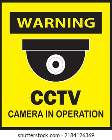 cctv camera in operation sign